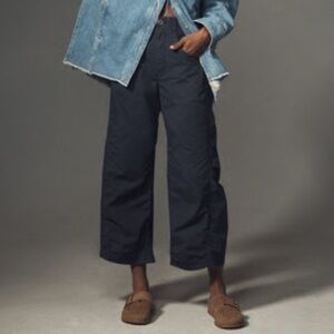 Pilcro Navy Wide-Leg Trousers from Anthropologie